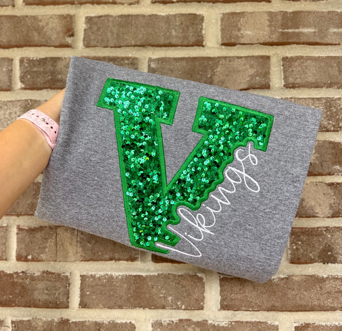 Valpo Vikings Sequins Crewneck