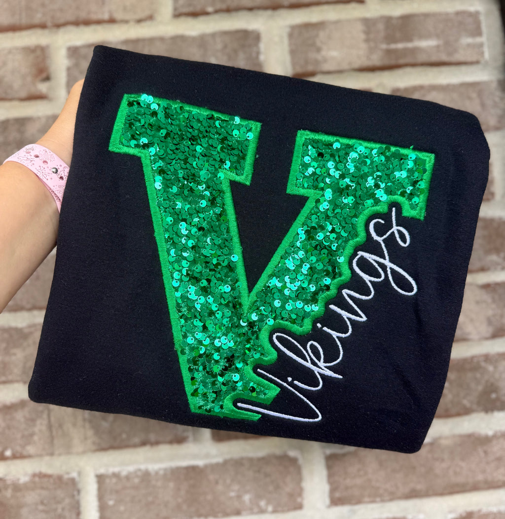 Valpo Vikings Sequins Crewneck