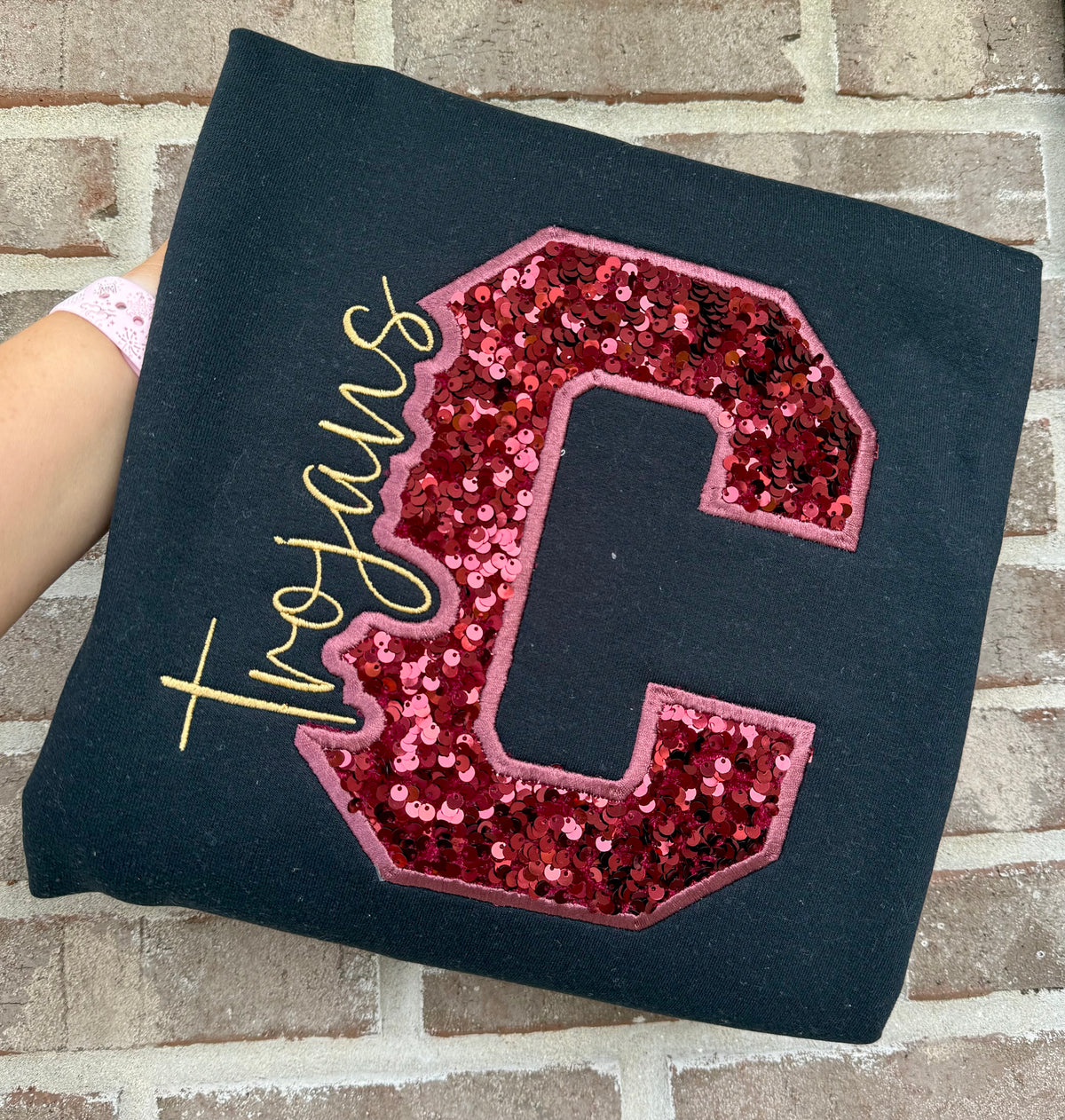 Chesterton Trojans Sequins Crewneck