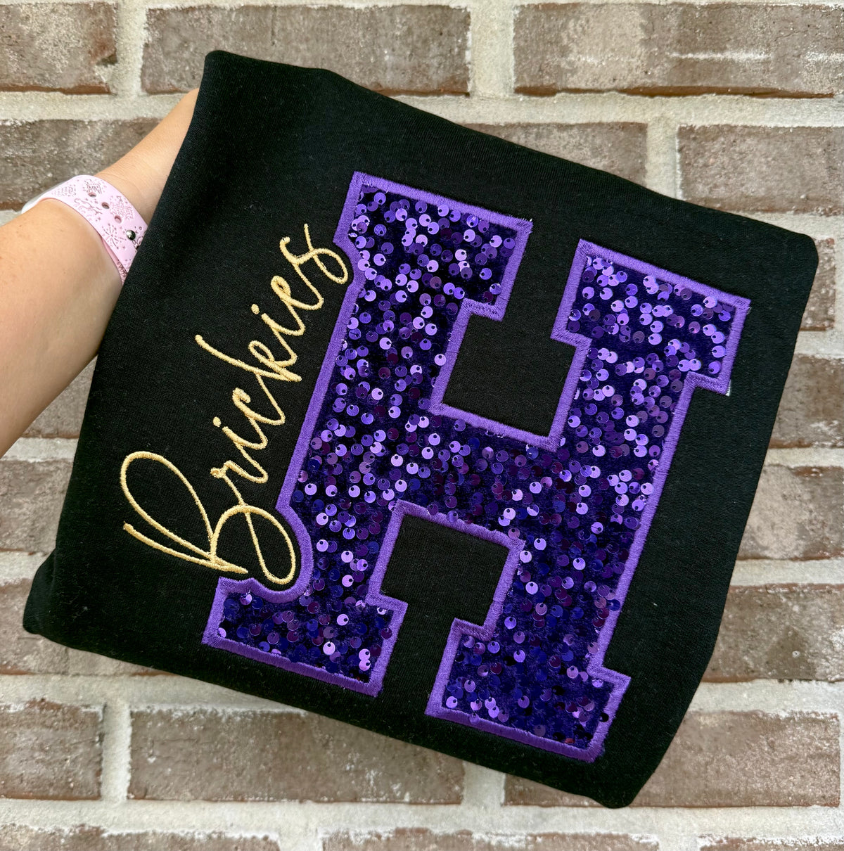 Hobart Brickies Sequins Crewneck